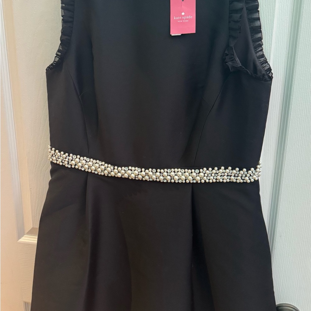 Kate Spade Black Dress with Pearl Accents